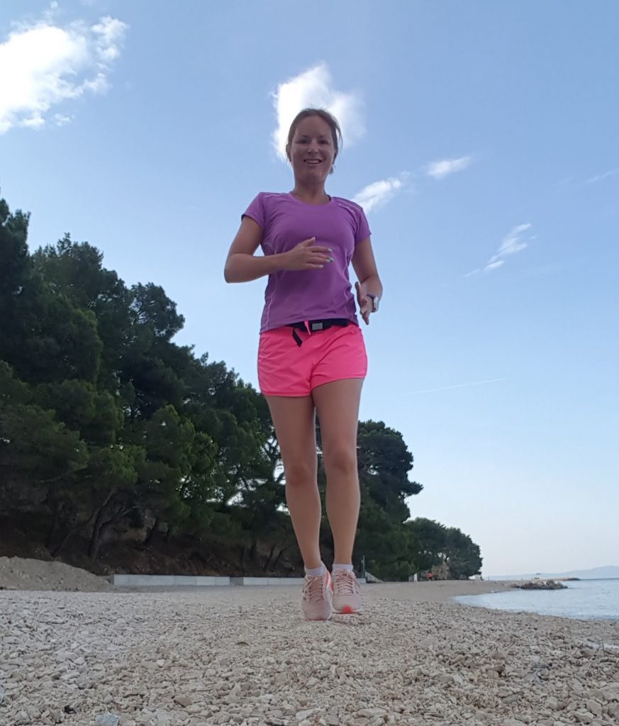 morgonlöpning på stranden