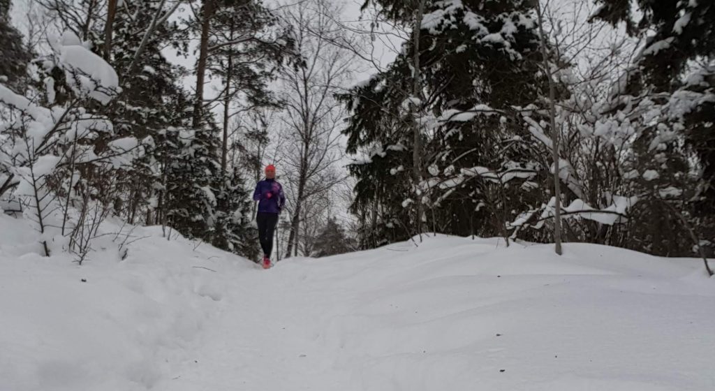 löpning i snö